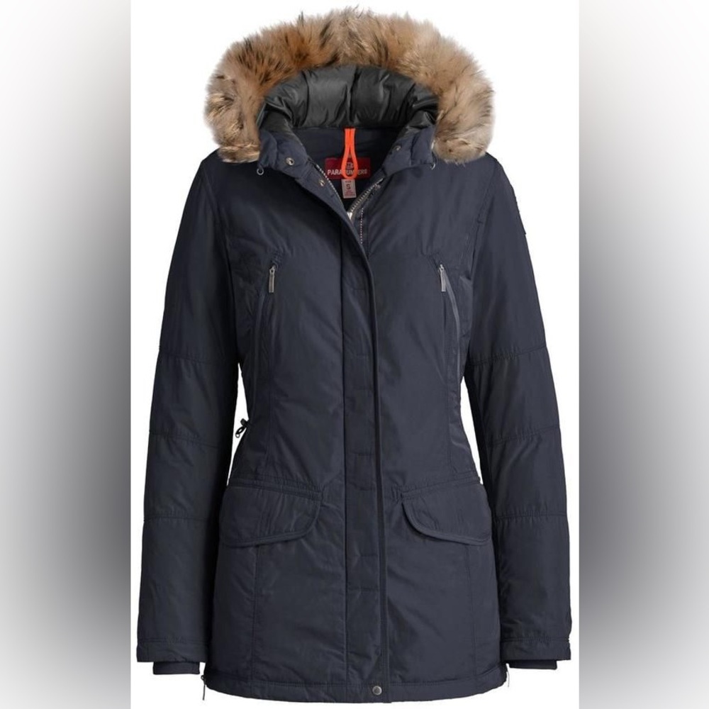 Parajumpers Dark Blue Parka with fur hood